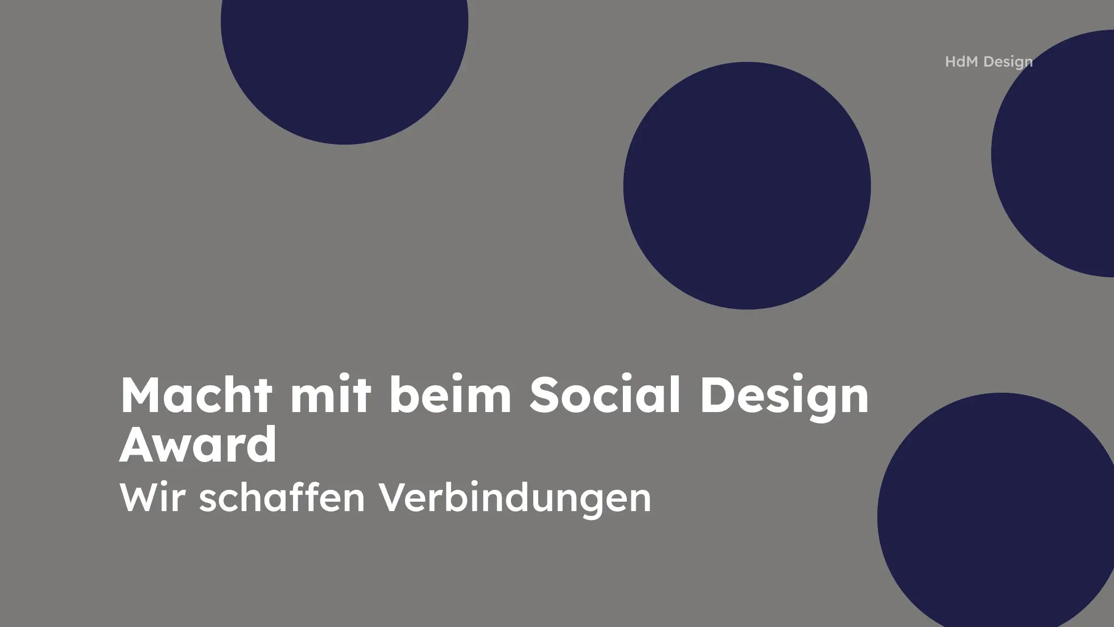 Visual zum Social Design Award im Kontext für Design-Studierende mit der Aussage „Macht mit beim Social Design Award“