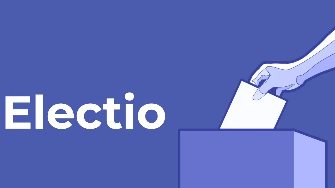 Visual des Projekts Electio aus dem Master Digital Design der HdM Stuttgart. Die Illustration zeigt den Wahlvorgang als Symbol für demokratische Teilhabe und politische Bildung.