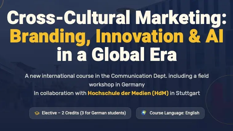 IP7 Studierende arbeiten im internationalen Branding und AI Workshop gemeinsam mit Studierenden des Sapir College aus Israel